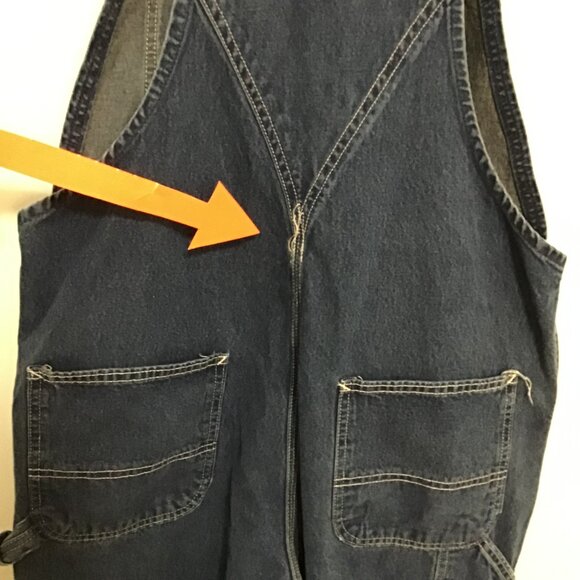 Vintage Men's Carhartt Medium Wash Overalls with Brass Hardware Size 36 x 30 - Picture 6 of 12